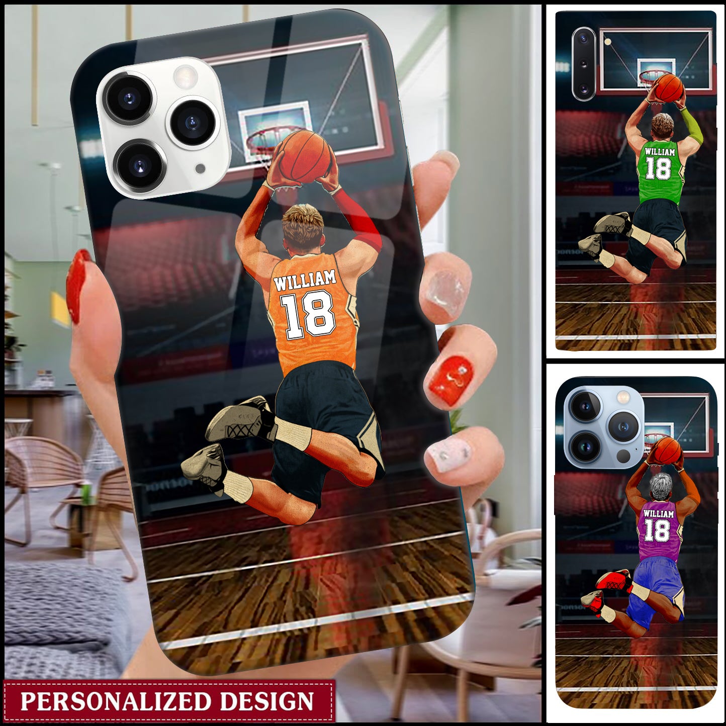 Custom Personalized Basketball Phone Case - Gift For Basketball Lovers