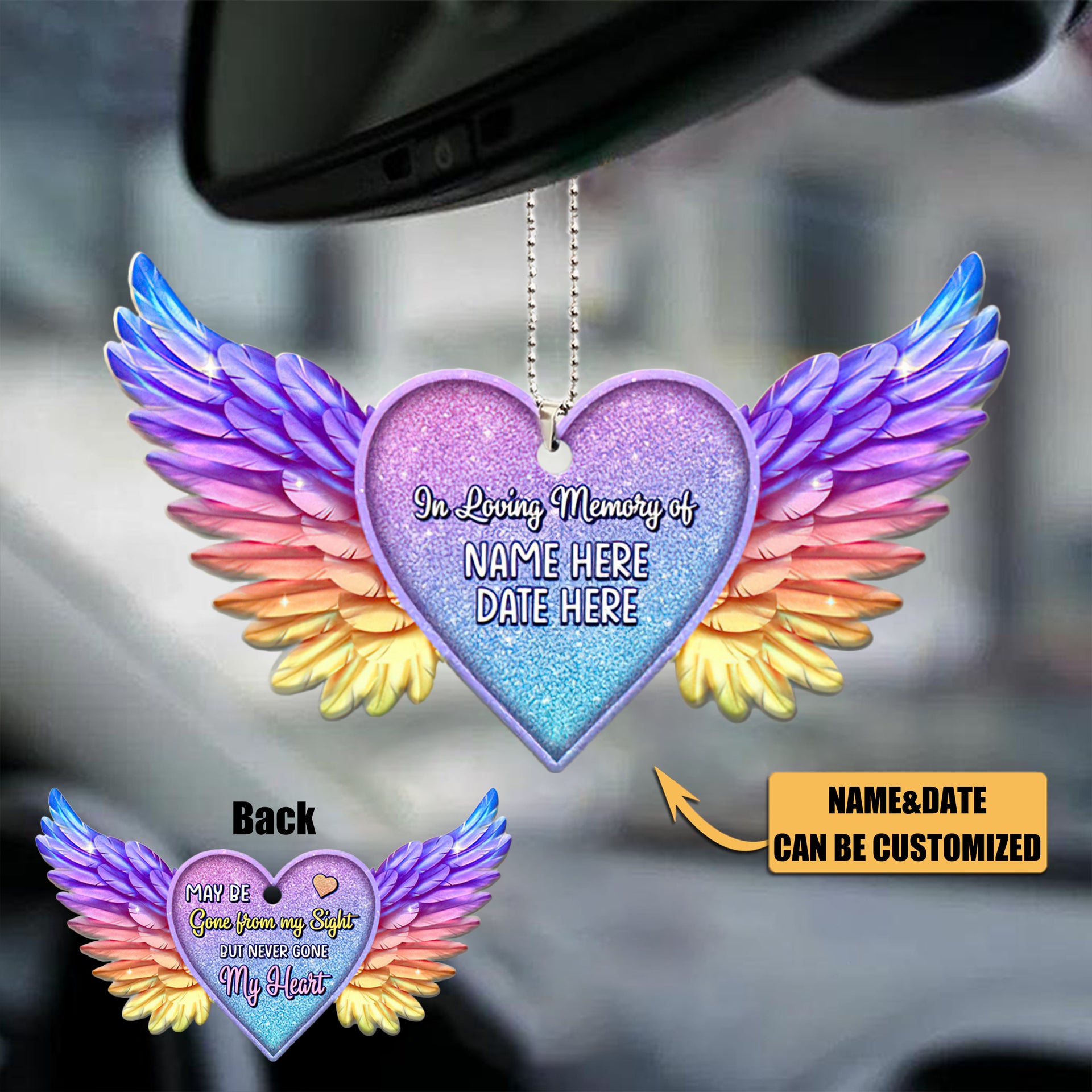 Gone Form My Sight, Never Gone My Heart - Personalized Memorial Ornament