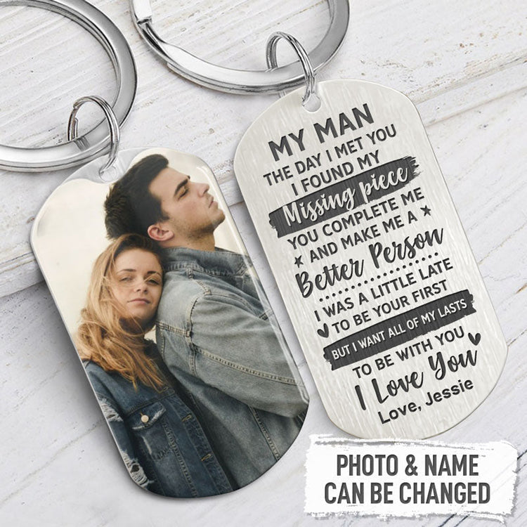You Are My Missing Piece, Personalized Keychain