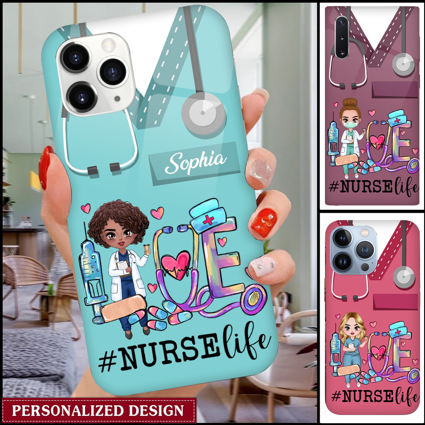 Love Nurse Life - Personalized Phone Case