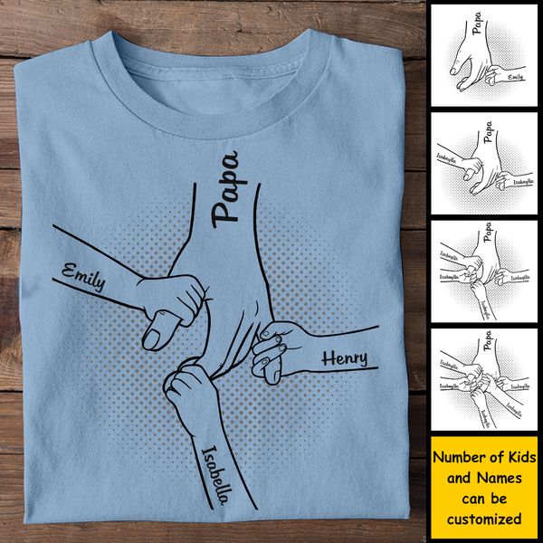 Hand In Hand, I Will Always Protect You - Family Personalized Custom T-shirt