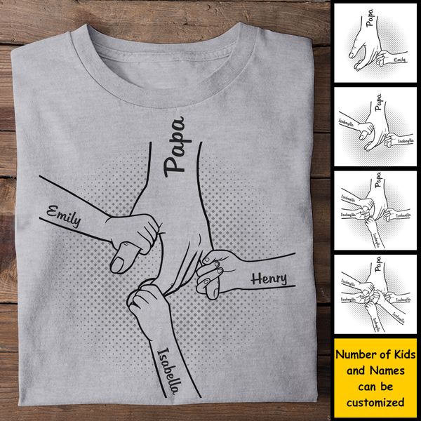 Hand In Hand, I Will Always Protect You - Family Personalized Custom T-shirt