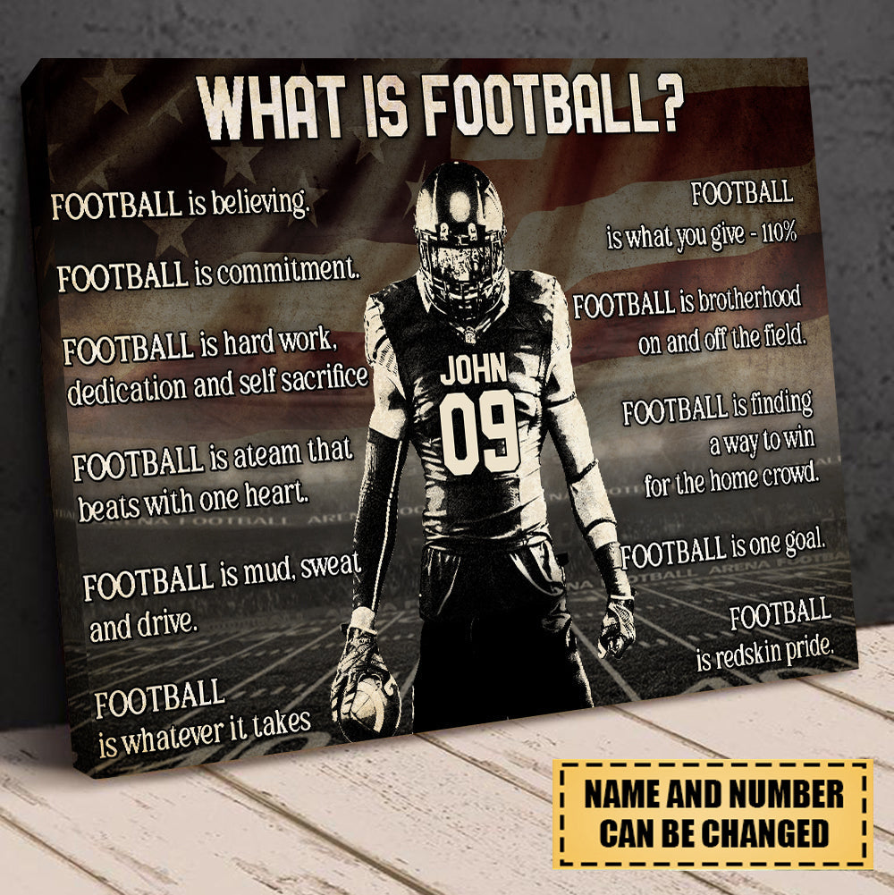 What Is Football Personalized Poster, Gift For Football Player