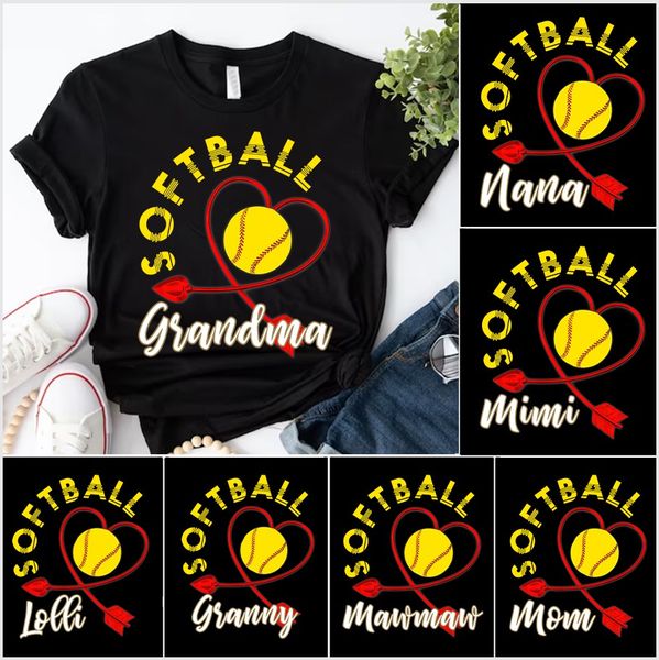 Softball Grandma,Mom Custom T-Shirt