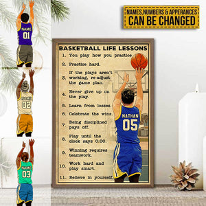 Custom Personalized Basketball Poster,Vintage Style - Gift For Basketball Lover