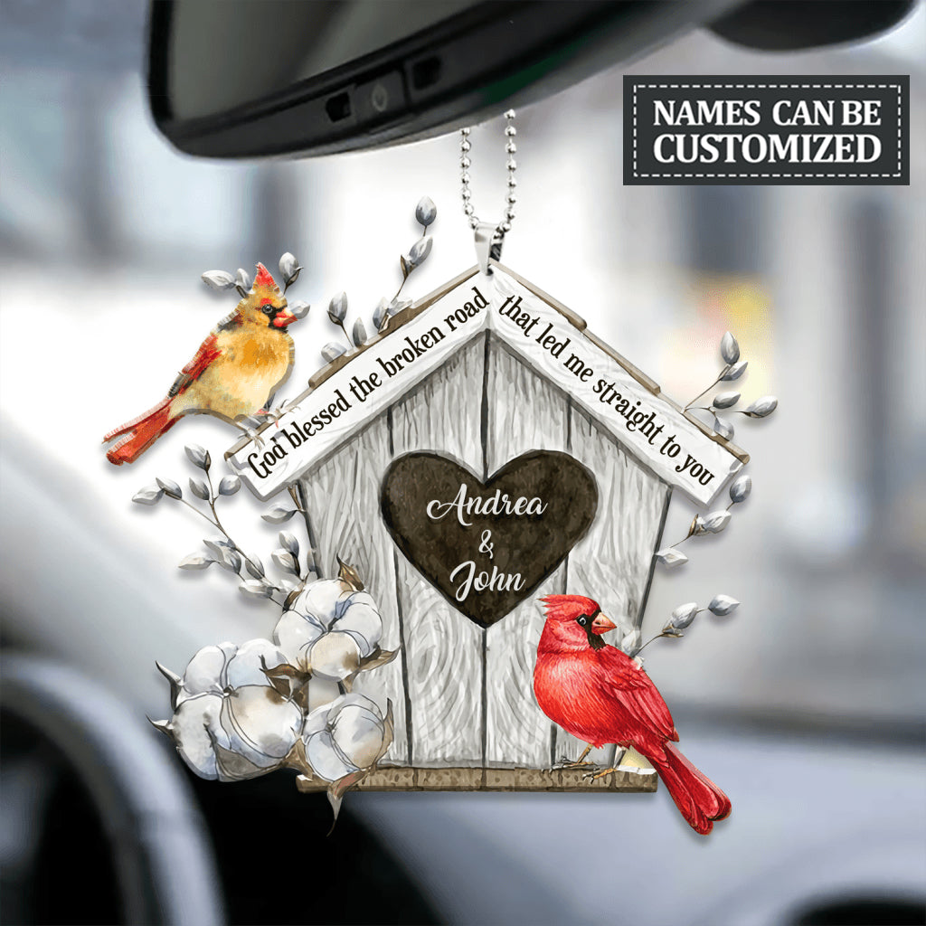 Personalized Acrylic Nest Blessed The Broken Road Ornament