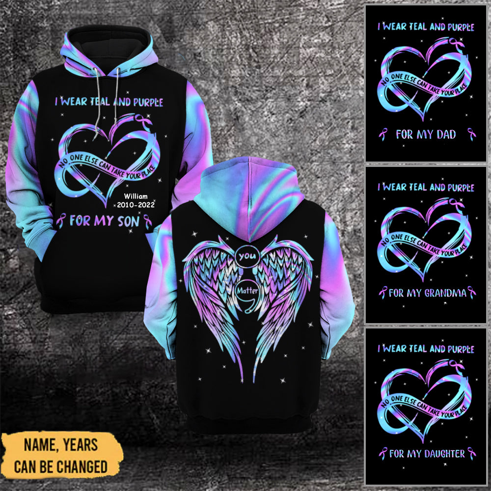 No One Else Can Take Your Place - Personalized All Over Print Hoodie