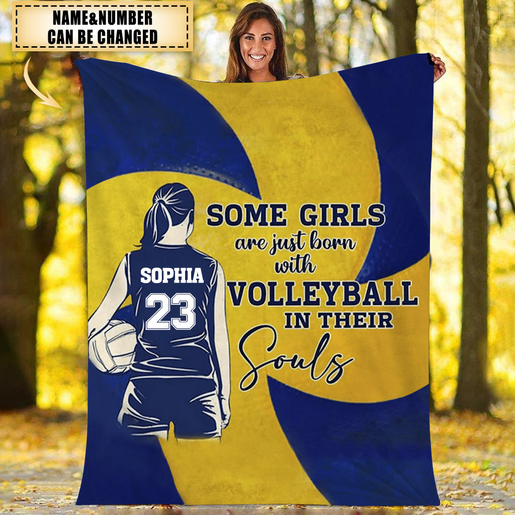 Personalized Love Volleyball Girl Blankets - Gift For Volleyball Lovers