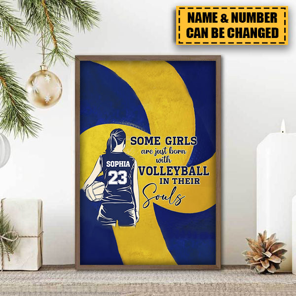 Personalized Love Volleyball Girl Poster - Gift For Volleyball Lovers