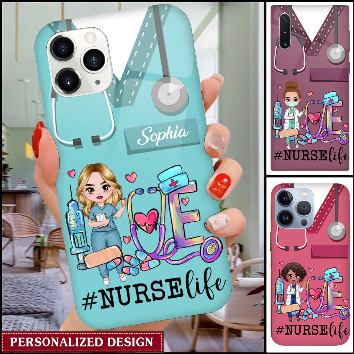 Love Nurse Life - Personalized Phone Case
