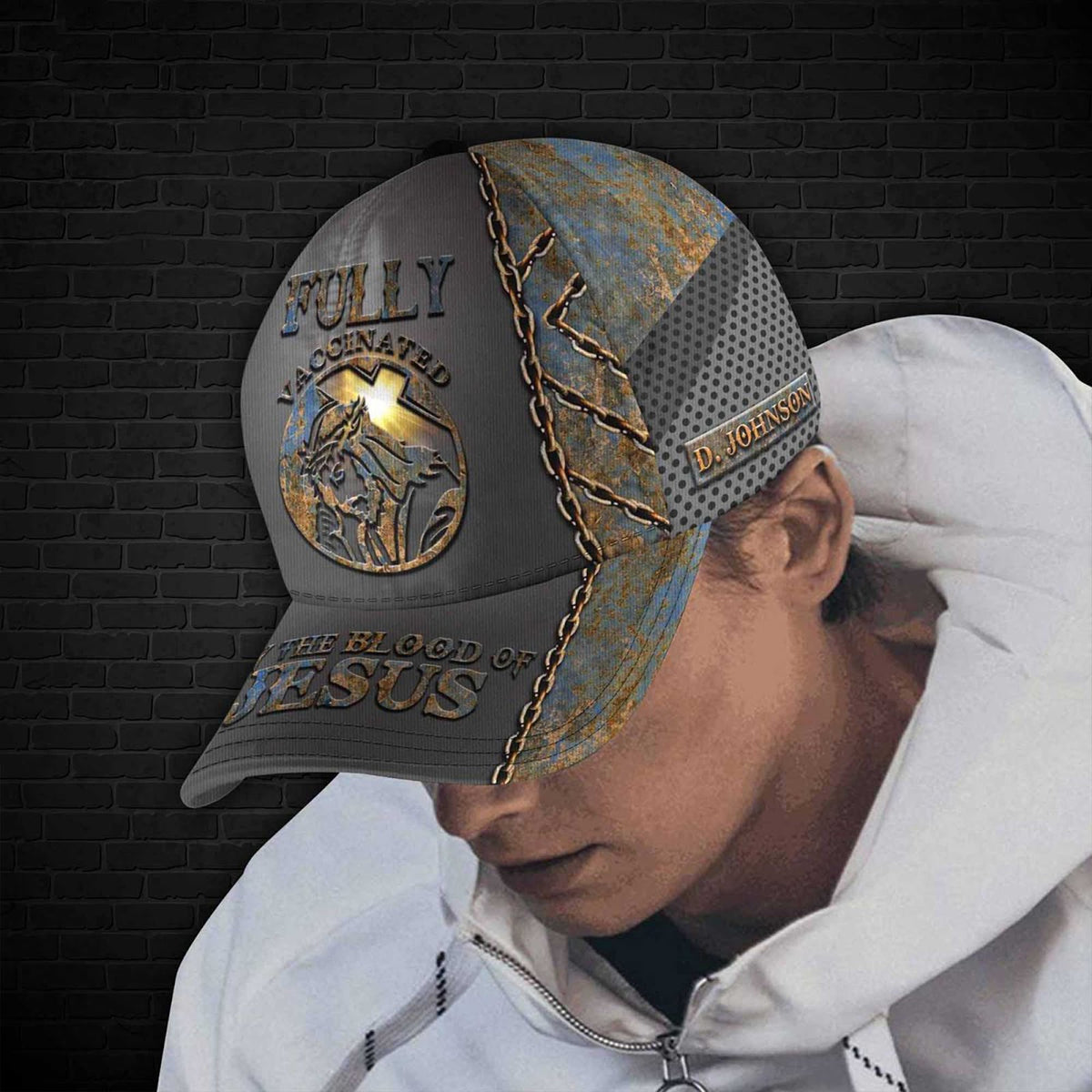 Personalized Fully Vaccinated By The Blood Of Jesus Cap Jesus Gift Jesus Cap