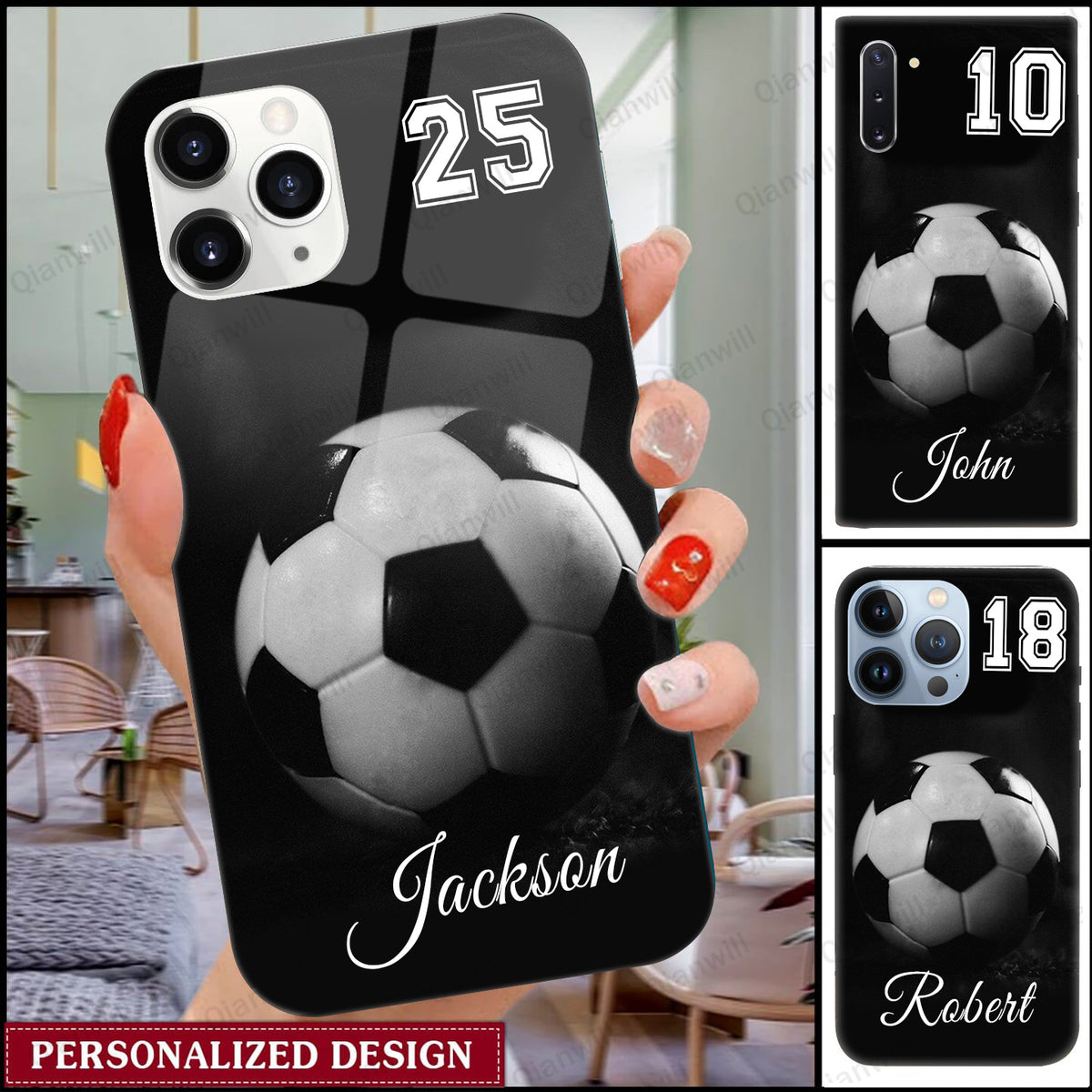Custom Personalized Soccer Phone Case,Gift For Soccer Lover