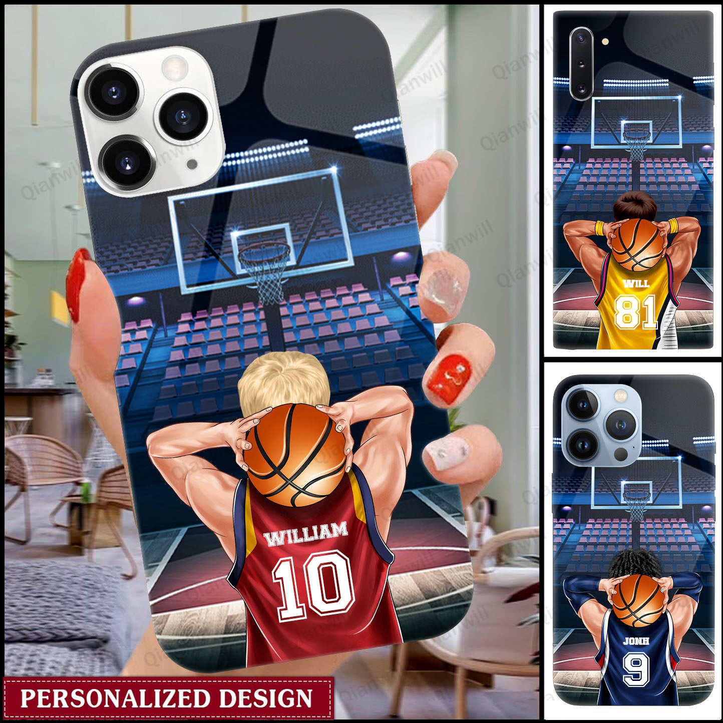 Personalized Custom Basketball Phone Case, Gift For Basketball Lovers