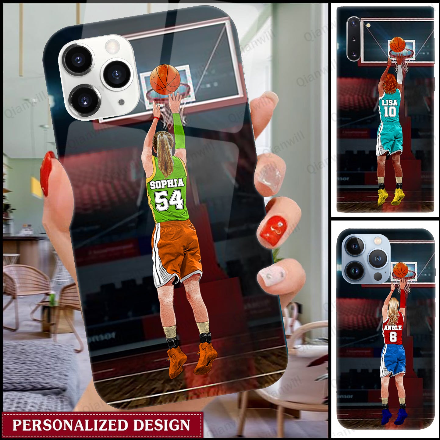 Custom Personalized Basketball Phone Case,Gift For Basketball Lover