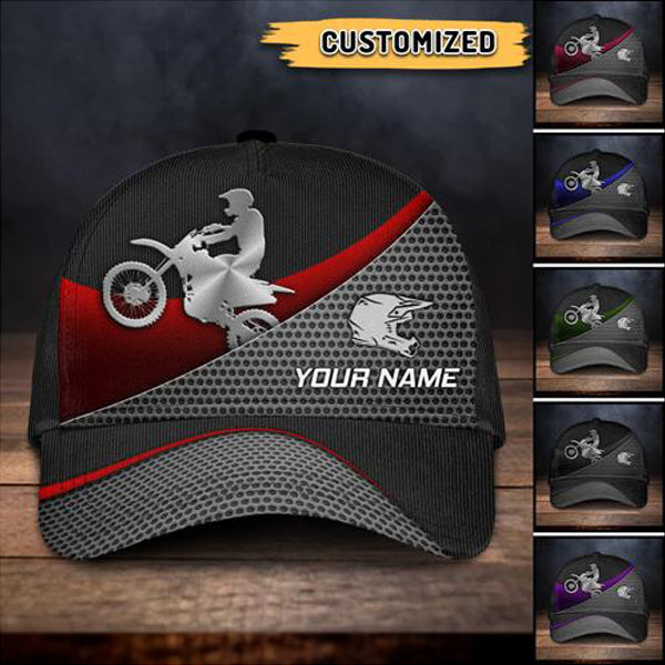 Personalized Dirtbike Metal Multicolor Classic Cap