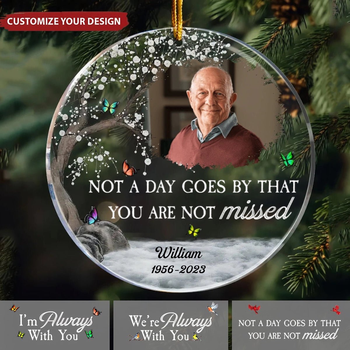 Memorial Gift I'm Always With You - Personalized Acrylic Photo Ornament