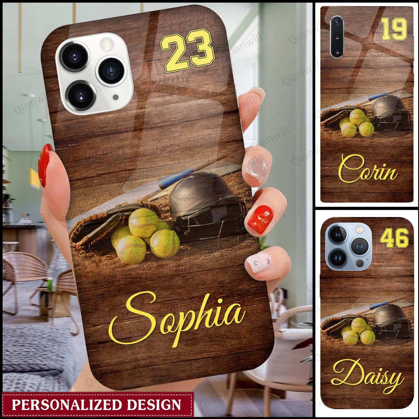 Personalized Softball Phone Case - Best Gift For Softball Lover