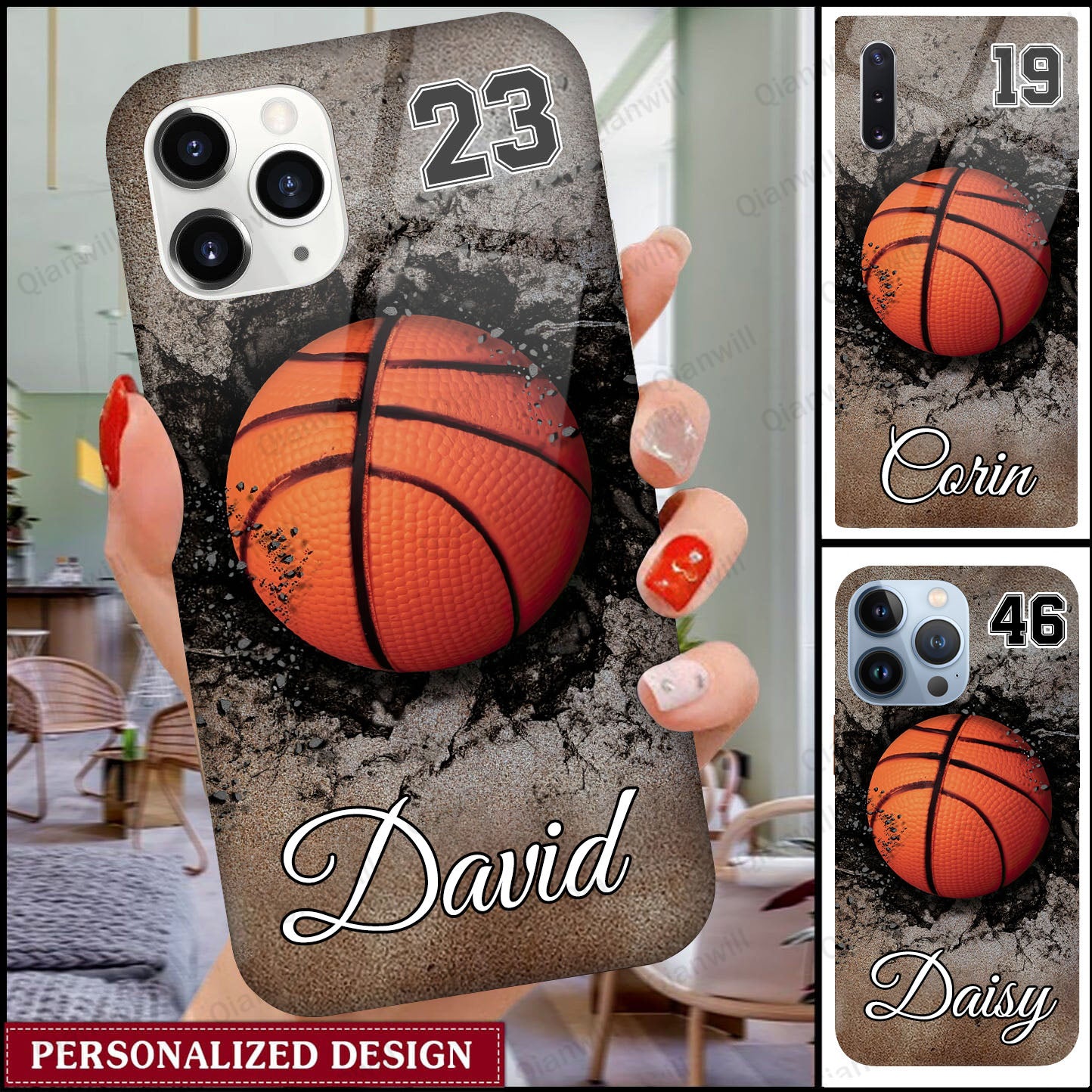 Personalized Basketball Phone Case - Gift For Basketball Lover