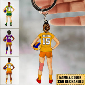 Personalized Volleyball Acrylic Keychain - Gifts For Volleyball Lover